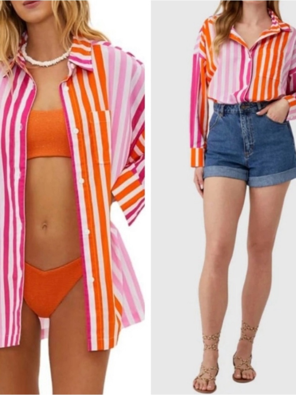 NEW Beach Riot Alexa Revolve Resortwear Vacation Preppy Coastal Coverup Plus LP